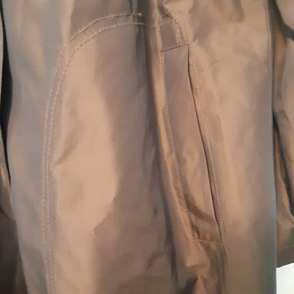 Vtg Gallery Jacket Womens M Brown Button Up Coat Lightweight Hooded - Picture 5 of 9